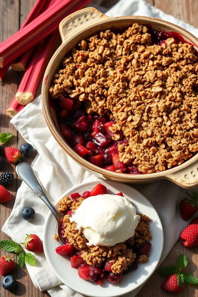 rhubarb mixed berry dessert