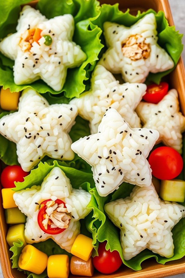 rice balls shaped star