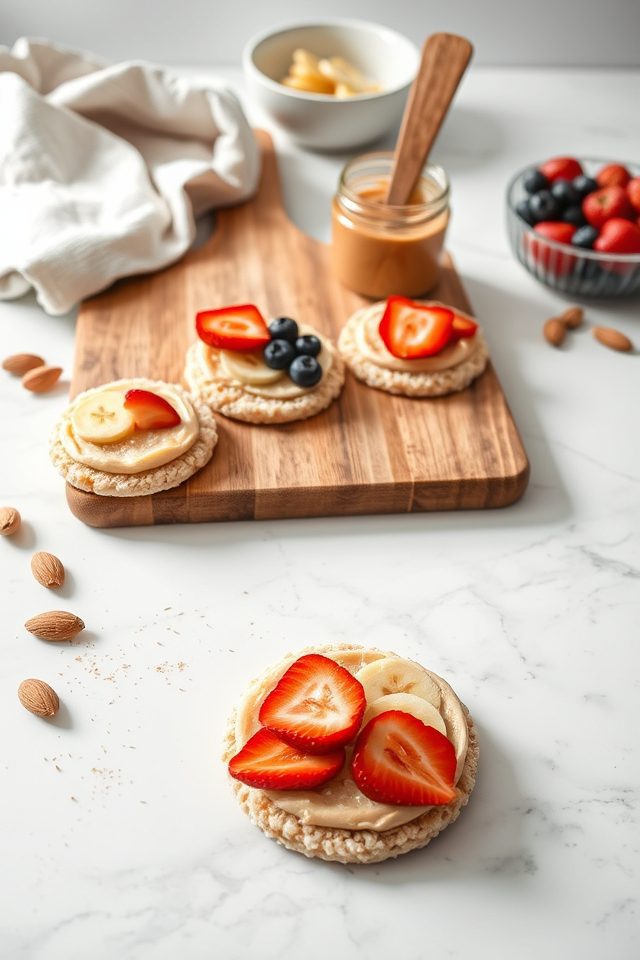 rice cakes almond butter