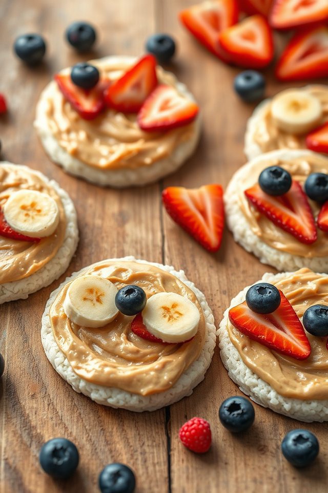 rice cakes nut fruit