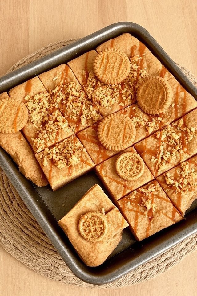 rich biscoff cookie blondies