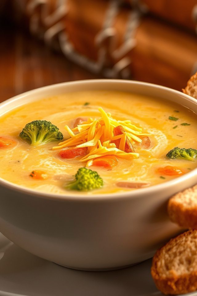 rich cheddar cheese broth