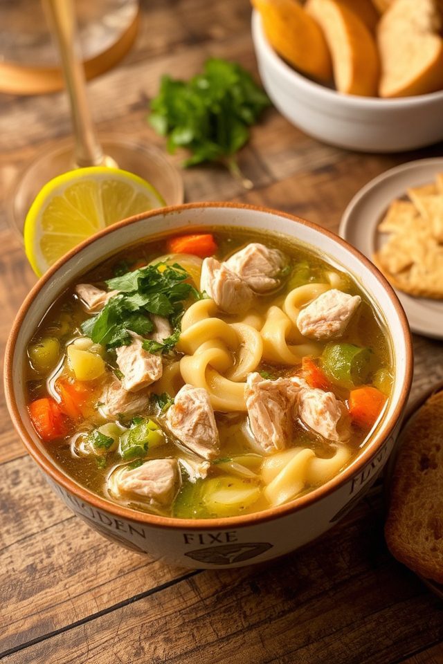 rich chicken noodle flavor