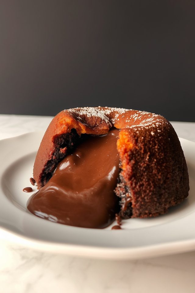rich chocolate lava cake