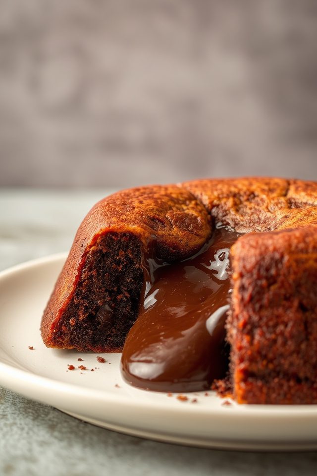 rich chocolate lava cake