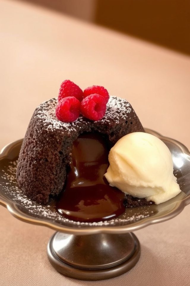rich chocolate lava cake
