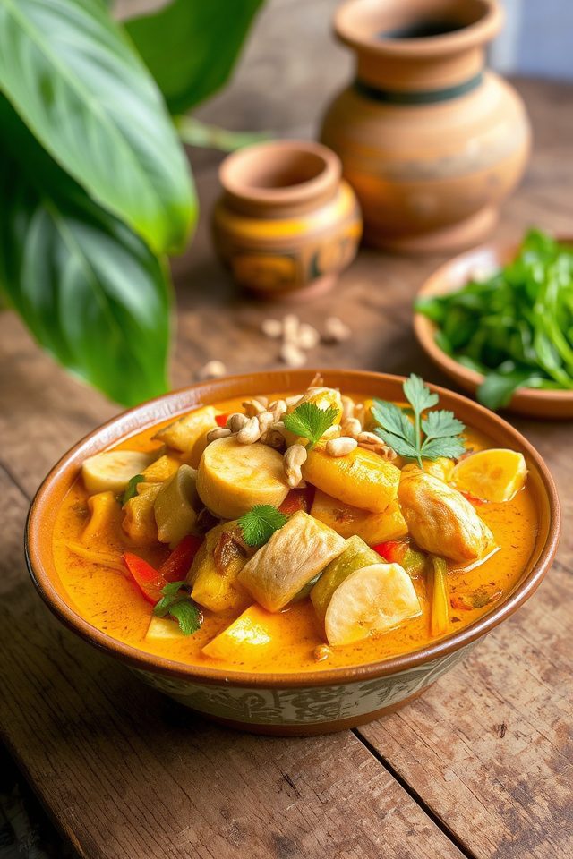 rich coconut banana curry