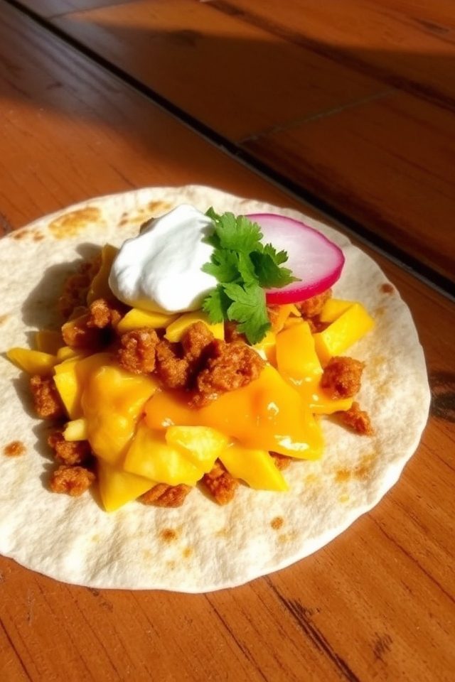 rich creamy breakfast burrito