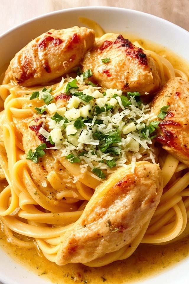 rich creamy chicken pasta