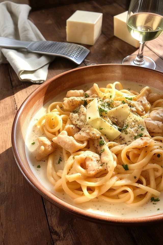 rich creamy chicken pasta