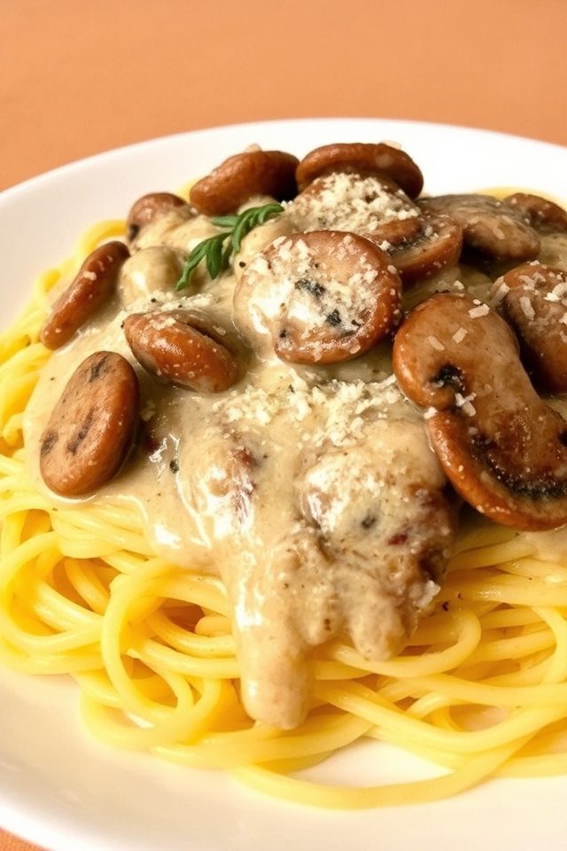 rich creamy mushroom sauce