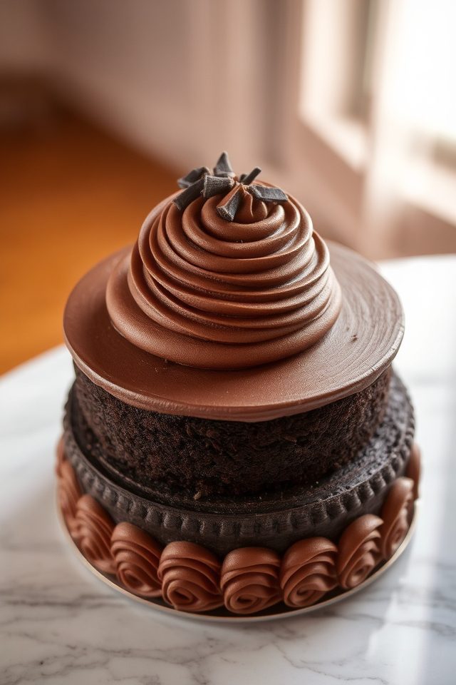 rich dark chocolate cake