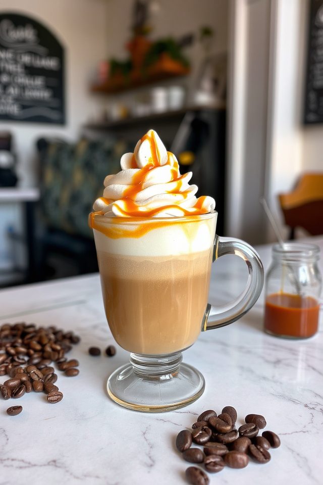 rich espresso caramel drink