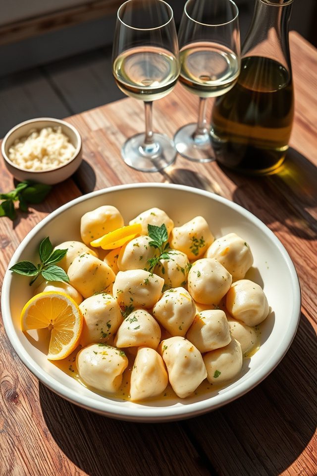 ricotta gnocchi lemon butter