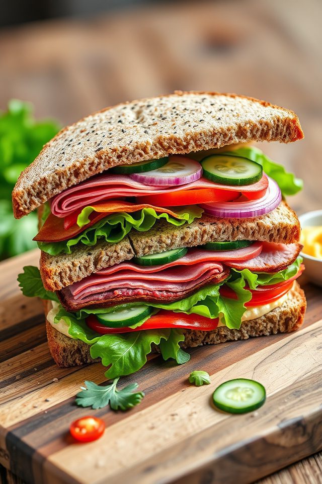 roast beef veggie sandwich