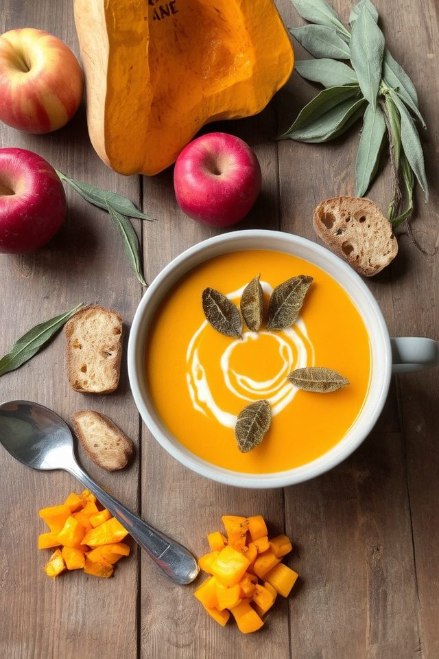 roasted apple squash soup