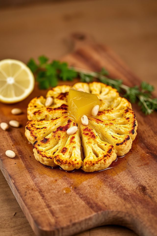 roasted cauliflower vegetable steak