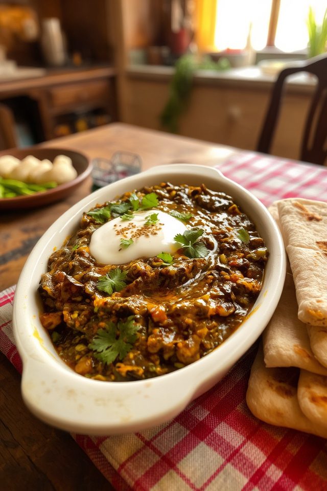 roasted eggplant indian dish