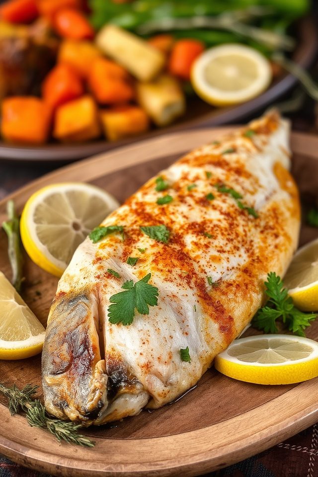 roasted fish with spices