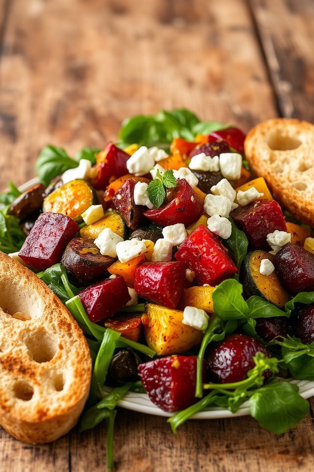 roasted summer vegetable salad