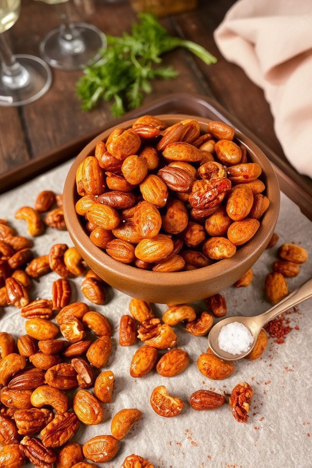 roasted sweet spicy nuts