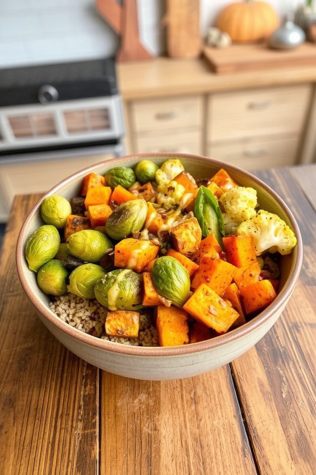 roasted vegetable healthy bowls