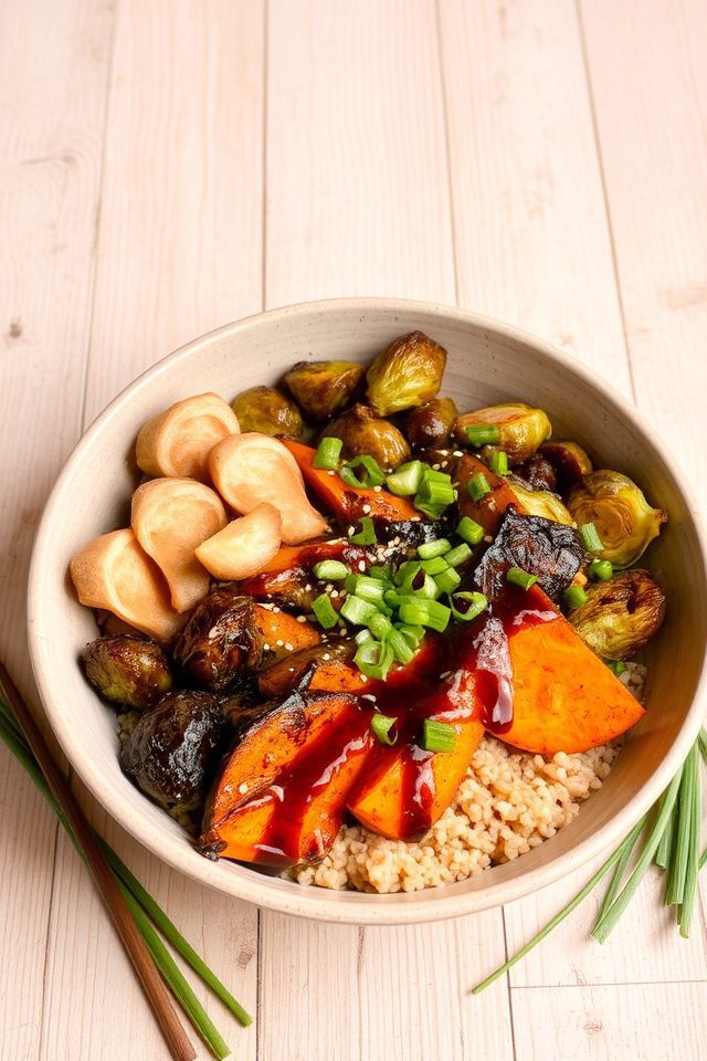 roasted vegetable miso bowl