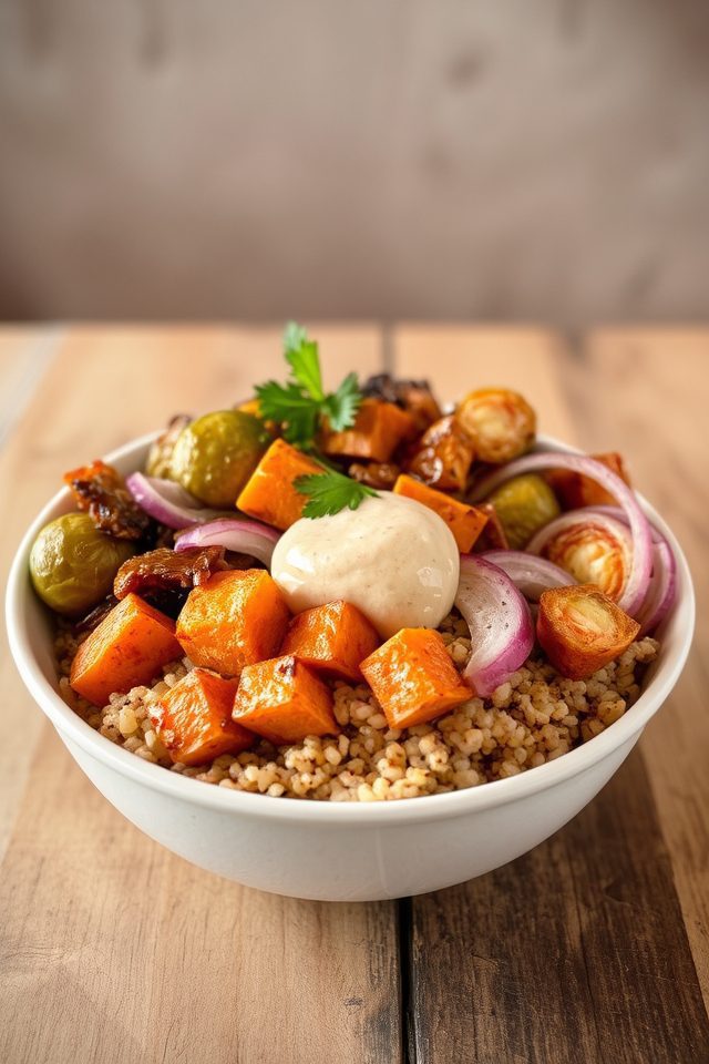 roasted vegetable quinoa bowl
