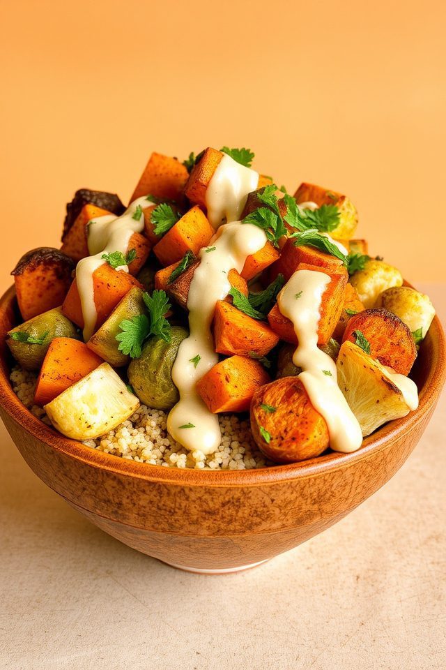 roasted vegetable quinoa bowl