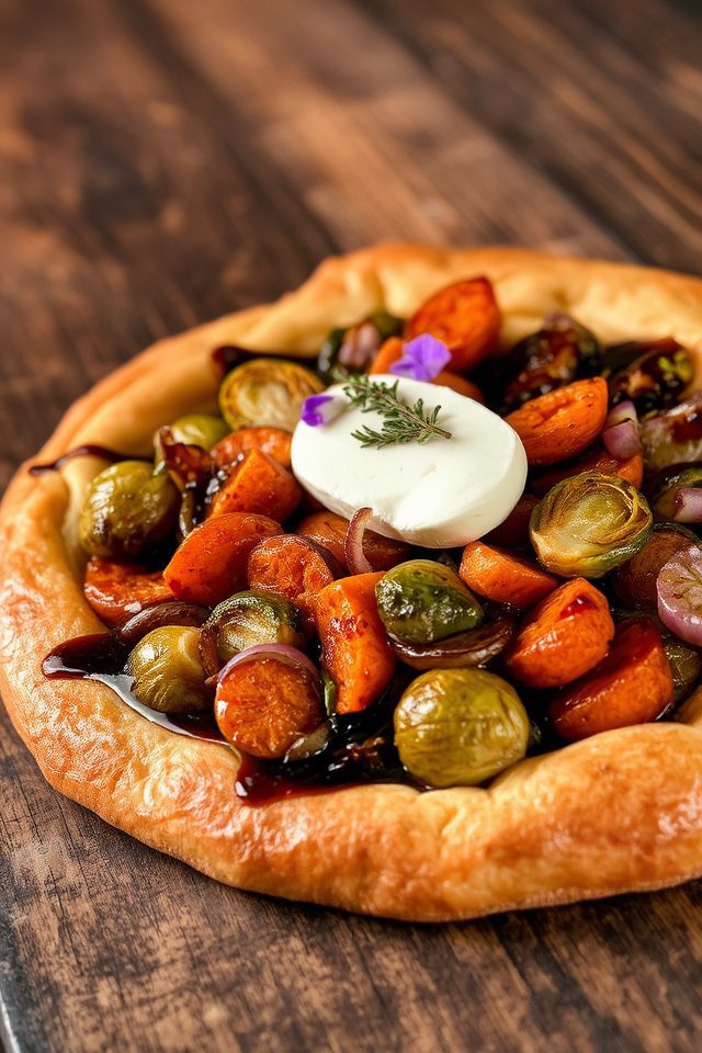 roasted vegetables with cheese