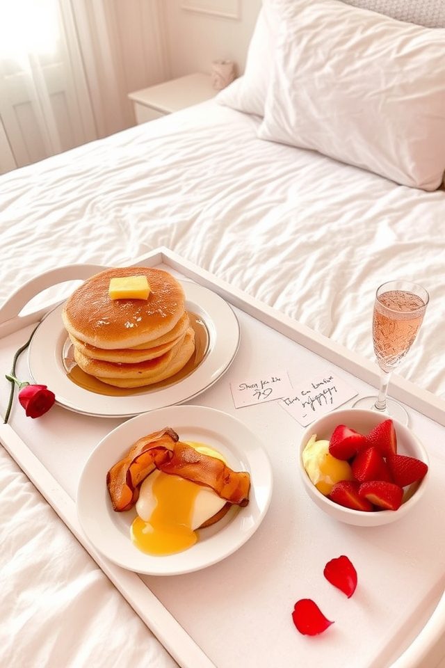 romantic breakfast in bed