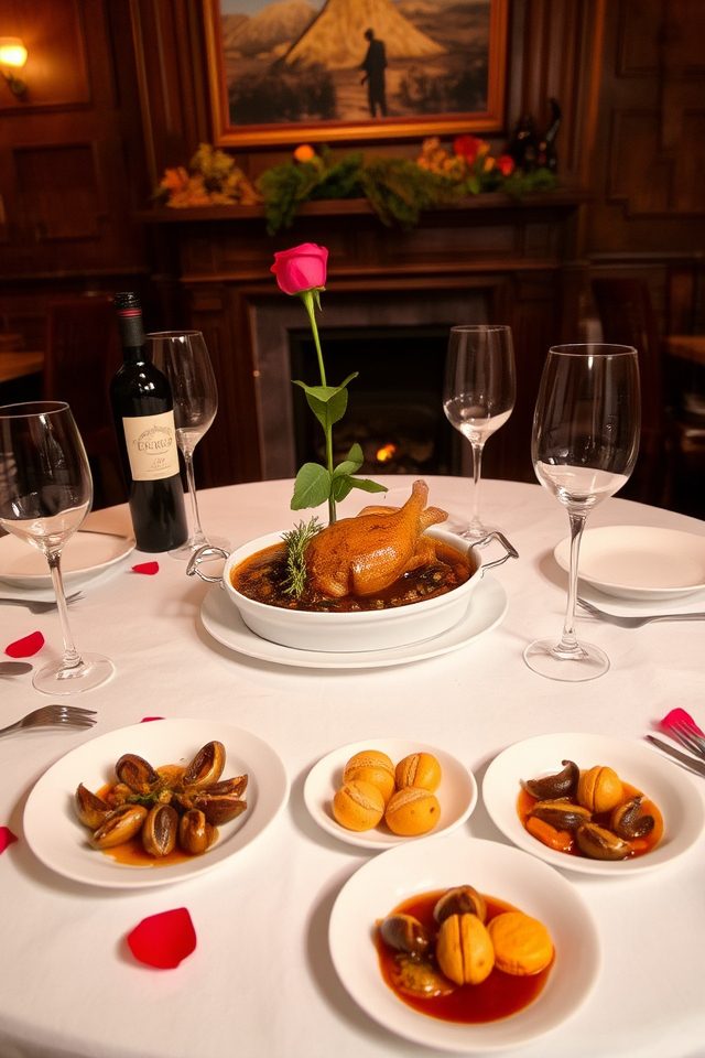 romantic french valentine dinner