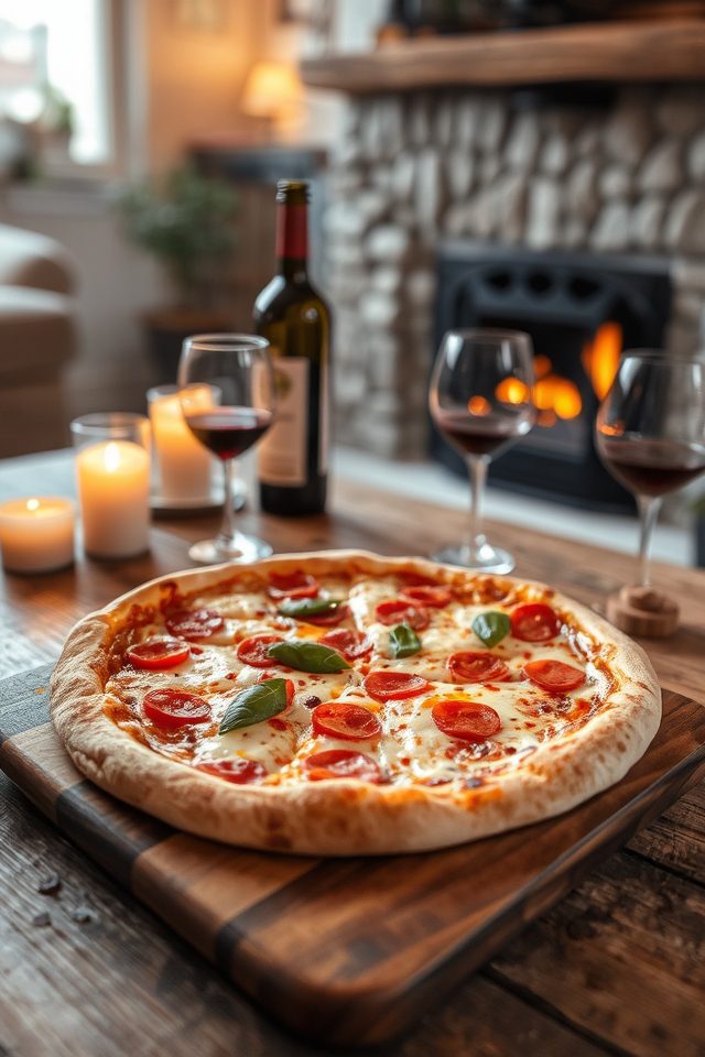romantic homemade pizza night