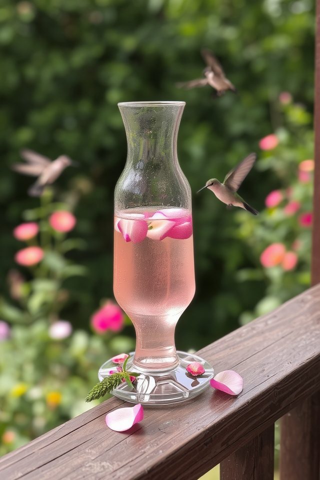 rose petal hummingbird nectar