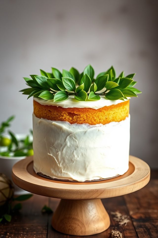 rustic elegant minimalist cake