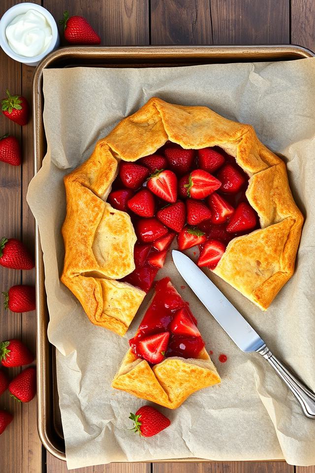 rustic strawberry fruit tart