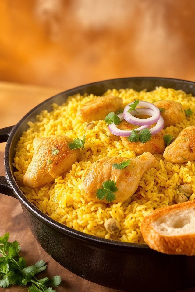 saffron infused chicken dish