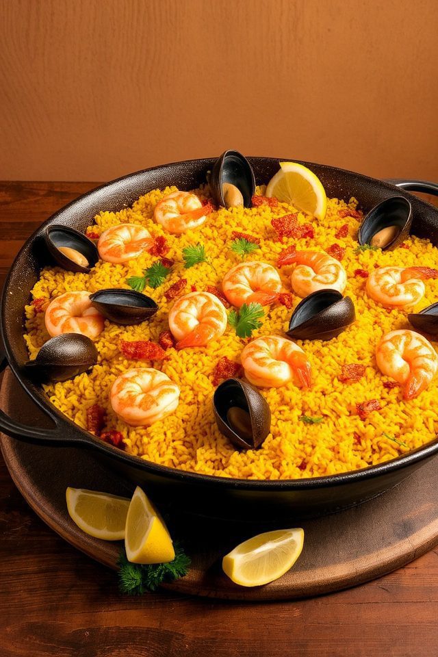 saffron infused seafood dish