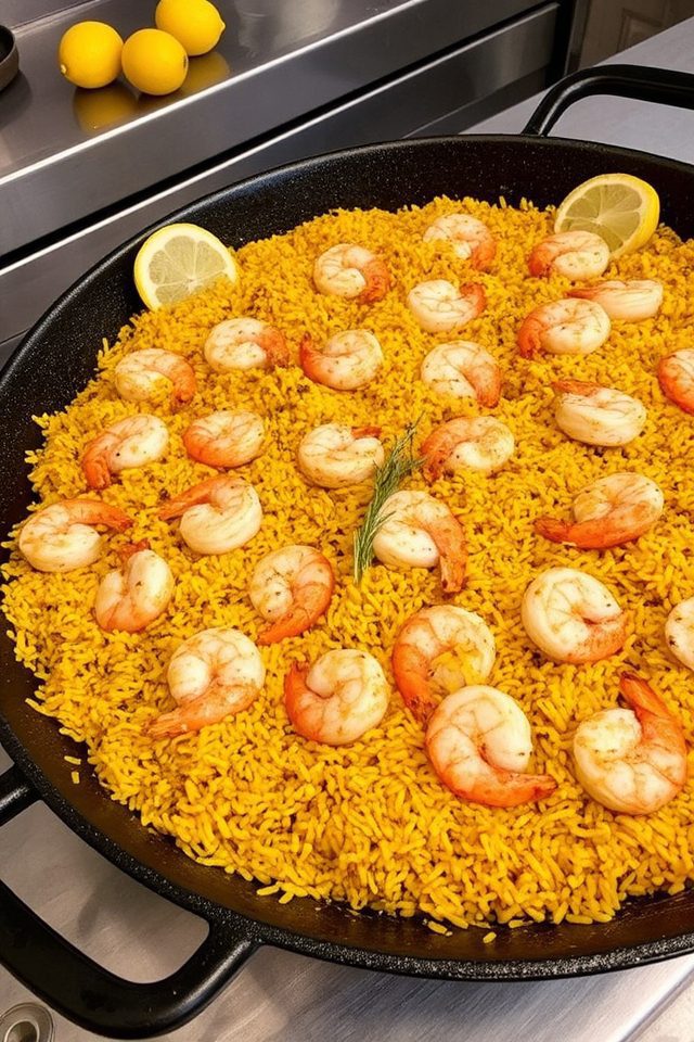saffron infused spanish paella