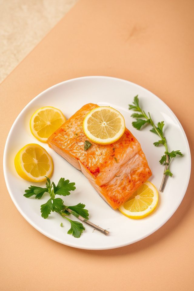 salmon baked with lemon