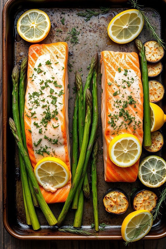 salmon cooked with herbs