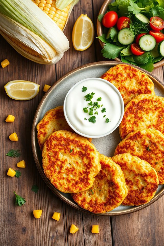 salmon corn fish cakes