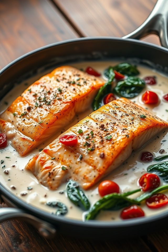salmon creamy garlic butter