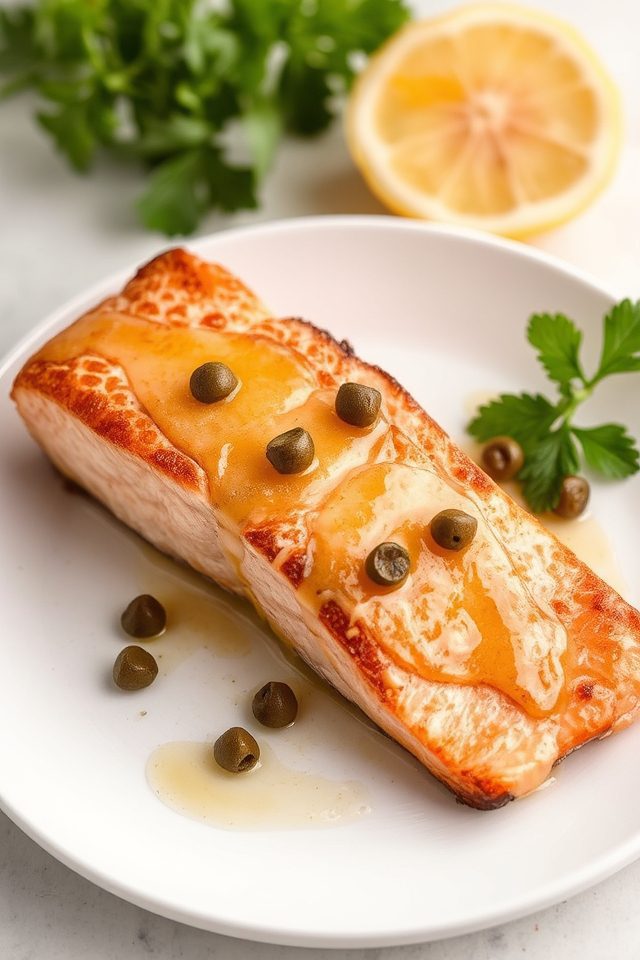 salmon with browned butter