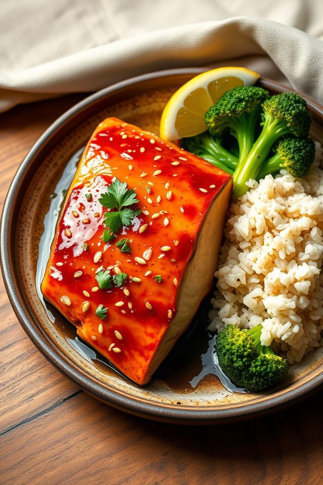 salmon with honey glaze