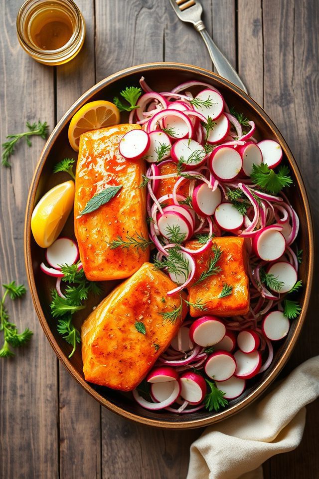 salmon with honey glaze