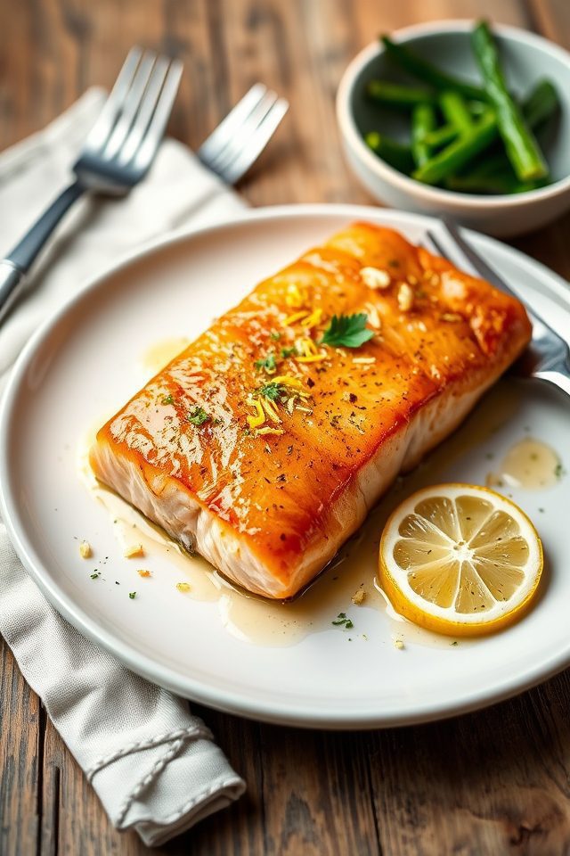 salmon with lemon butter