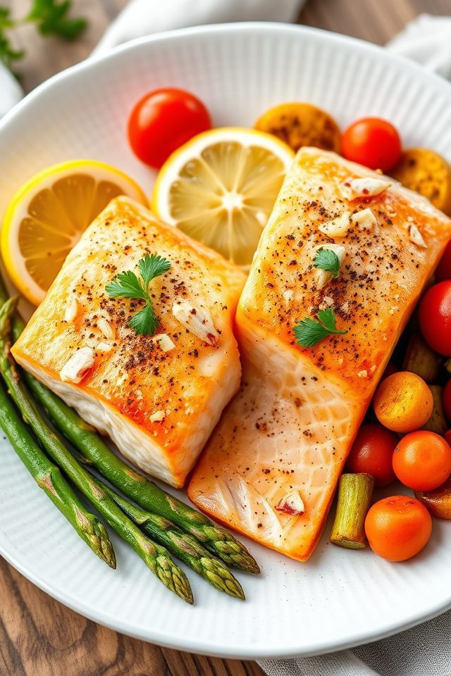 salmon with lemon garlic