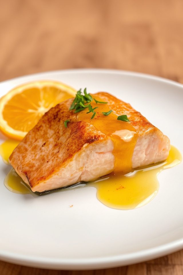 salmon with orange sauce