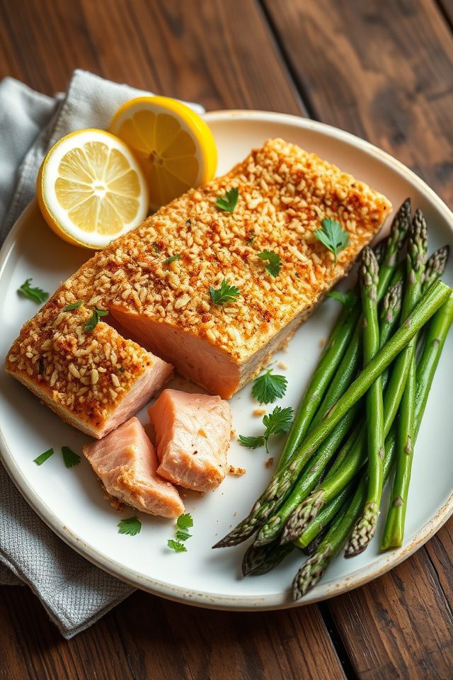 salmon with parmesan crust